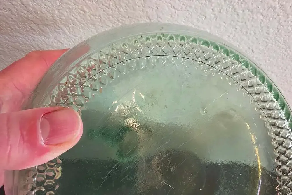 Vintage Green Glass Wine One Gallon Jug with Finger Loop